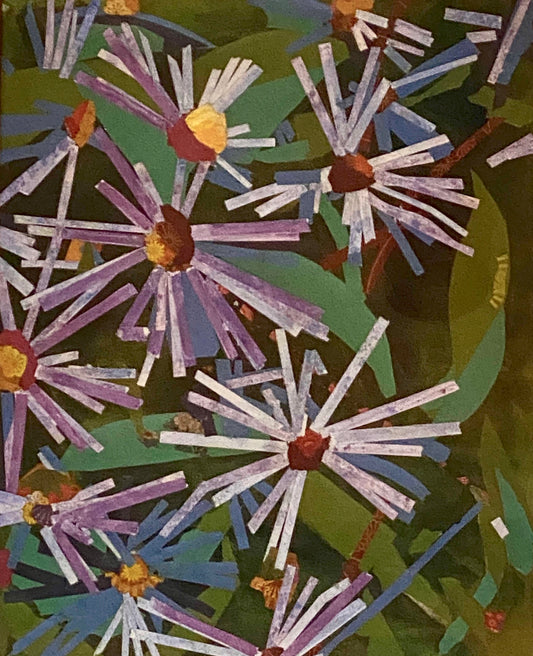 Blue Daisies Collage